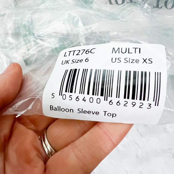 NWT- Dolls Kill DAISY STREET Balloon Pink/Green Puff Sleeved Plaid Ruffle Top - Picture 9 of 12